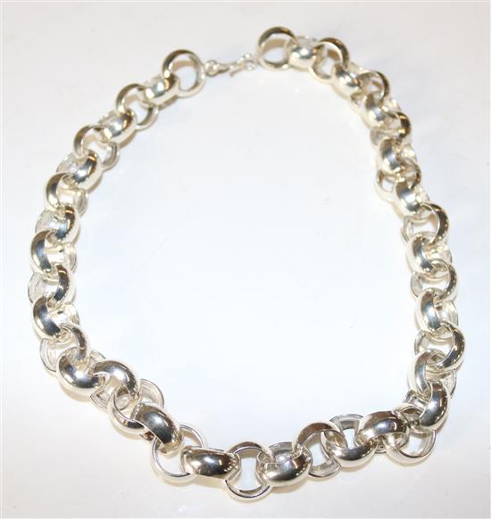 White metal large link chain
